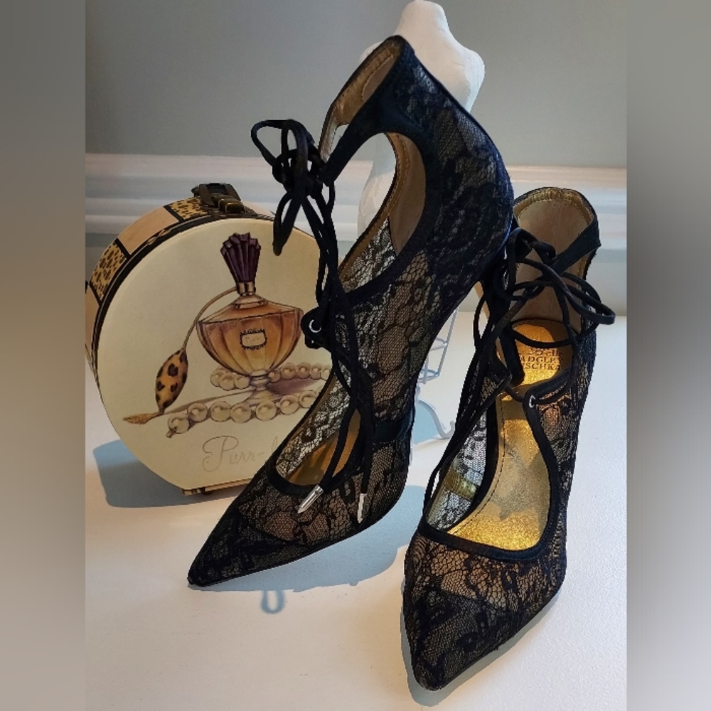 Belle by Badgley Mischka Lace Heels Sz 7